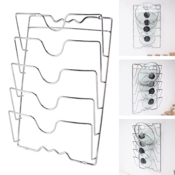 Multifunction Anti-fall Metal Drying Cover Lid Rest Stand Holder